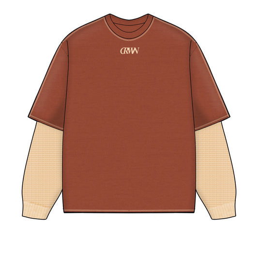 Layered Long Sleeve - Brown [PRE ORDER]